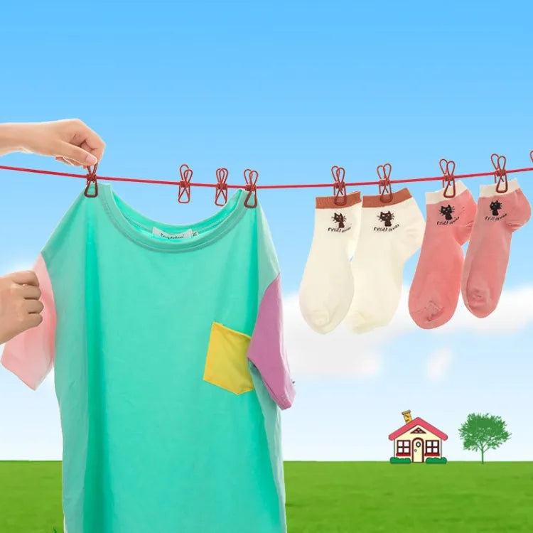 Clip & Hang Portable Clothesline – Elastic, Windproof & Eco-Friendly for Travel & Home Use