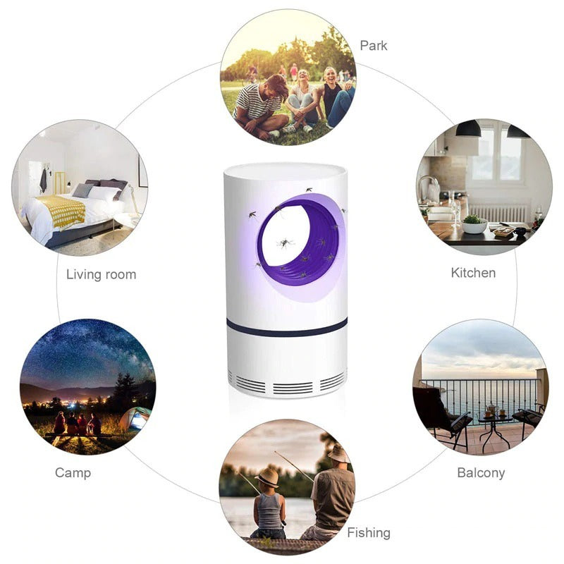 Mosquito Killer Lamp Electric Shocker Round – 360° UV Light Insect Trap for Home & Outdoor