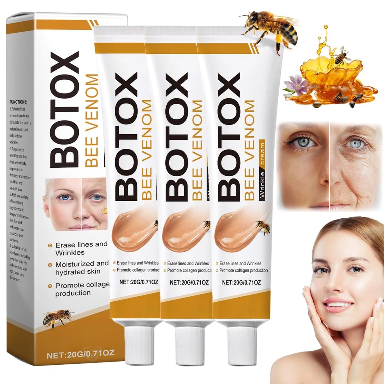 Botox Bee Venom Wrinkle Cream – Anti-Aging & Skin Firming Moisturizer