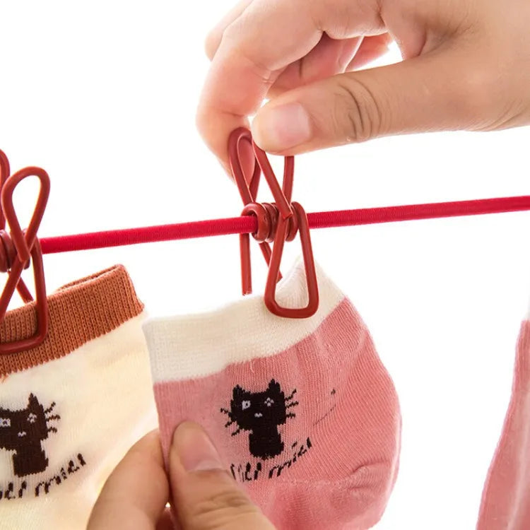 Clip & Hang Portable Clothesline – Elastic, Windproof & Eco-Friendly for Travel & Home Use