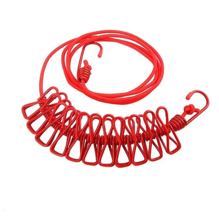 Clip & Hang Portable Clothesline – Elastic, Windproof & Eco-Friendly for Travel & Home Use