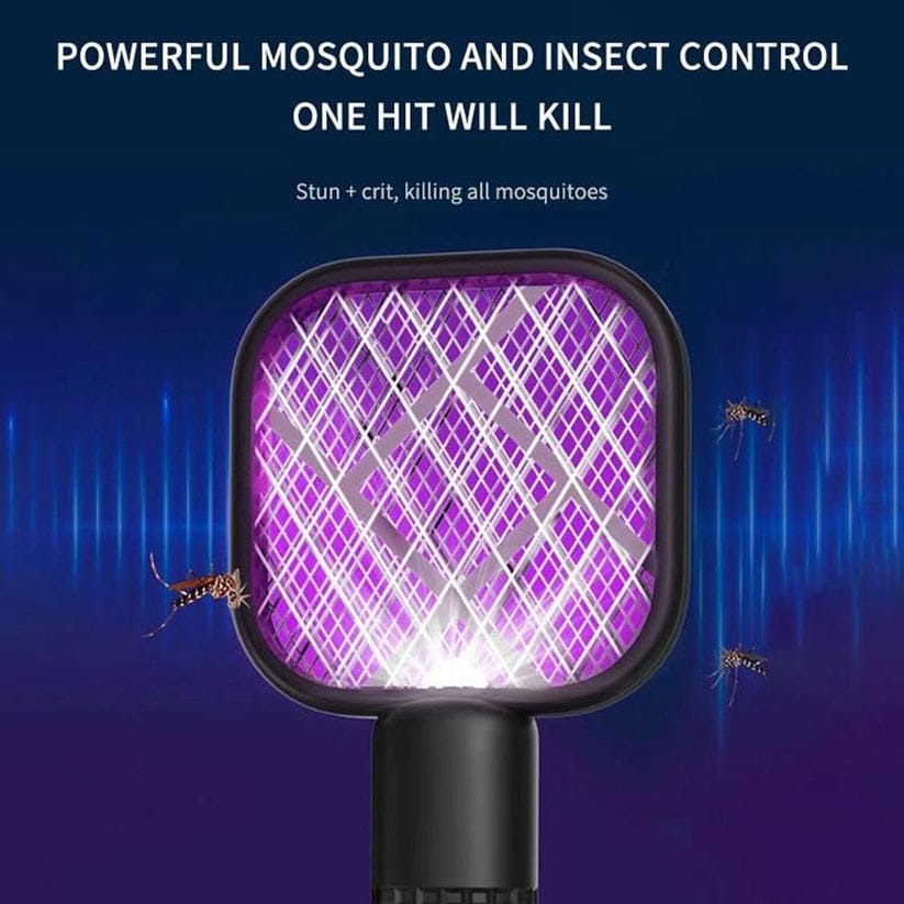 Mini USB Electric Mosquito Racket – Rechargeable Fly Swatter with UV Light & Sparking Action