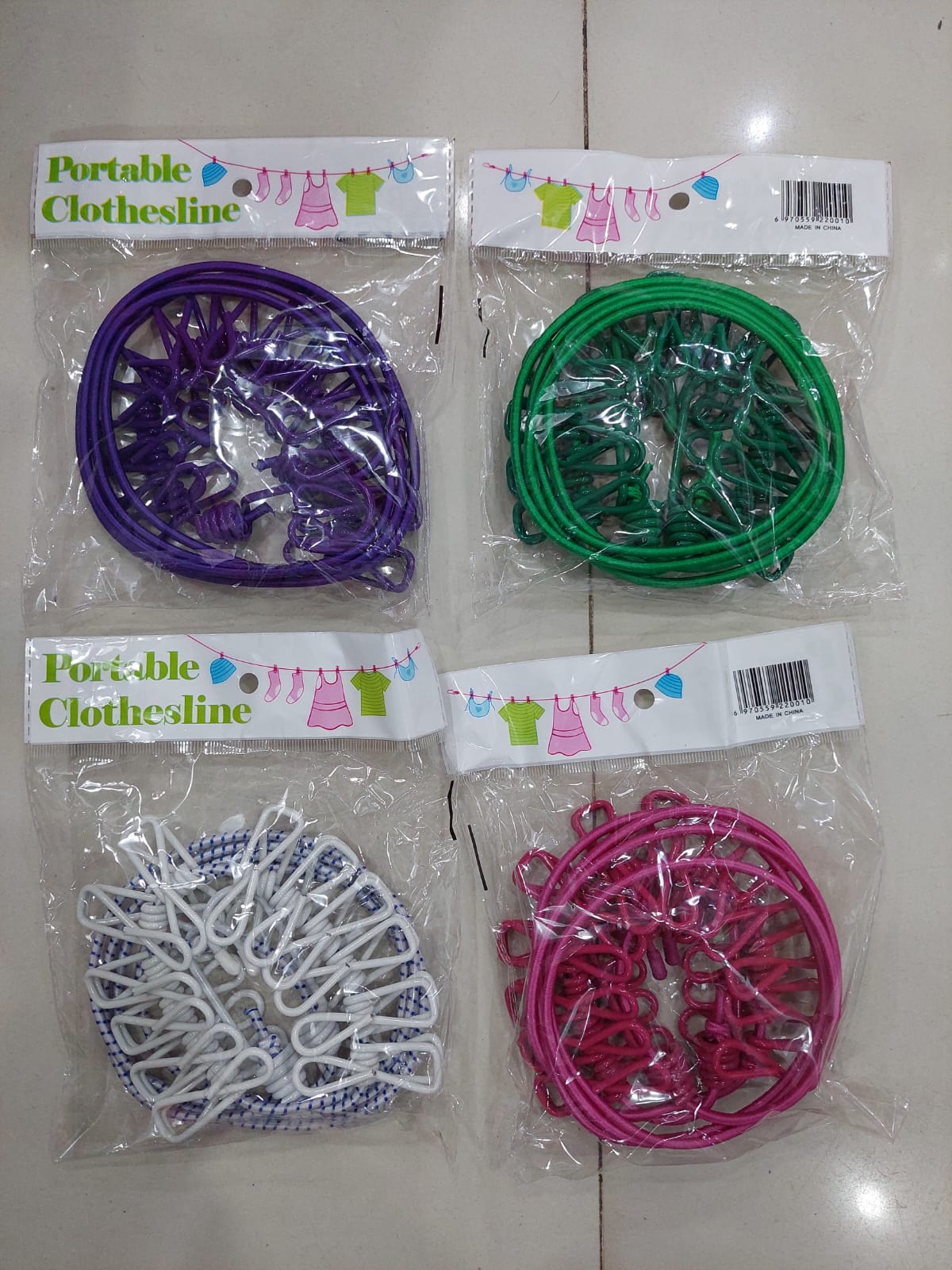 Clip & Hang Portable Clothesline – Elastic, Windproof & Eco-Friendly for Travel & Home Use