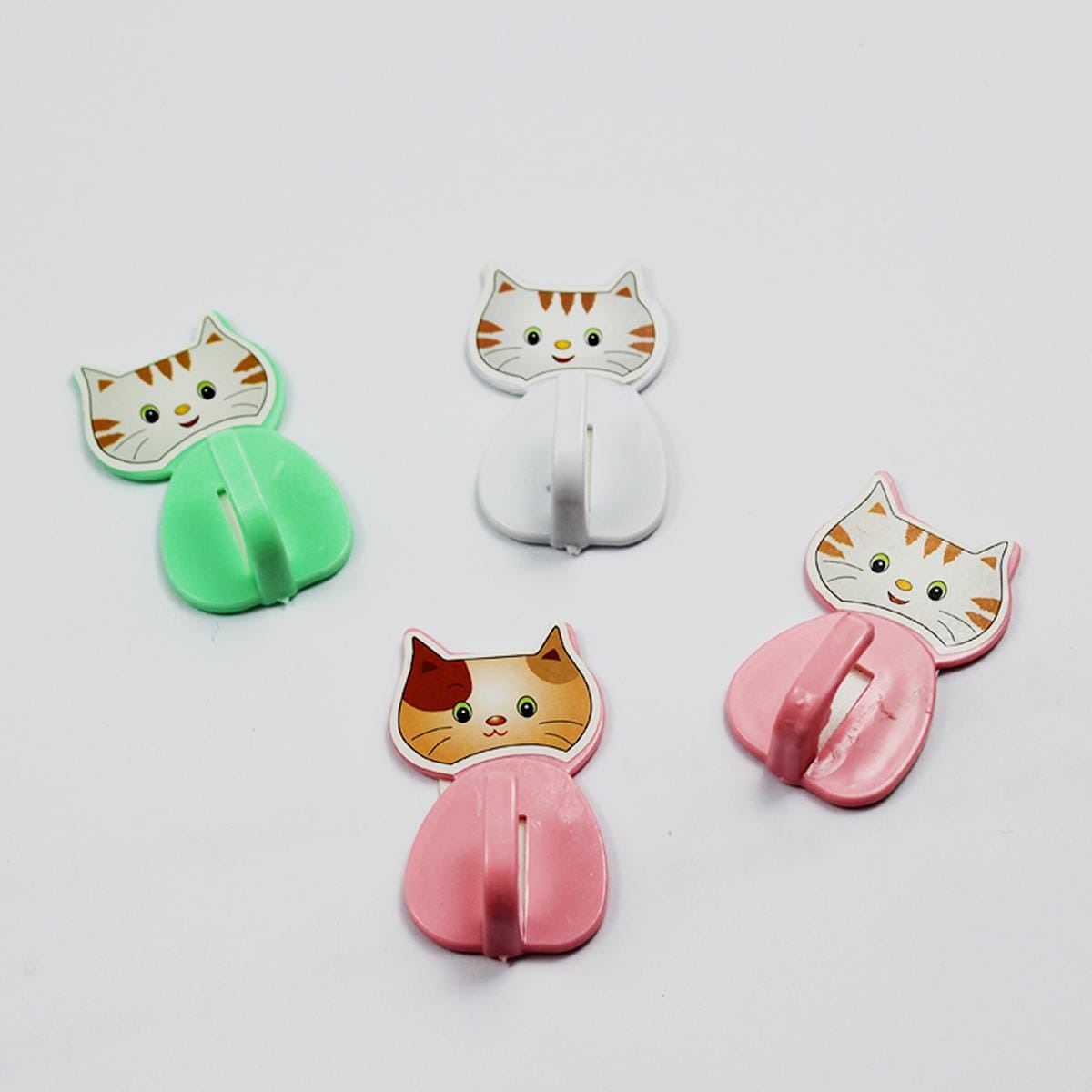 12 Pcs Cat Kitty Wall Hooks – Metallic Decorative Hooks for Keys, Kitchen, Bathroom & Home Organization