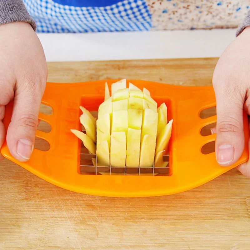 Multifunctional Potato Cutter & French Fry Maker – Stainless Steel Vegetable & Fruit Slicer with 36-Blade Grid (Random Color)