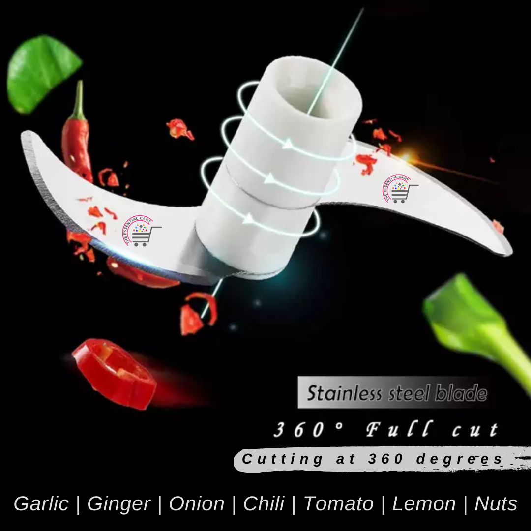 Mini Speedy Chopper – Manual Hand Pull Garlic Slicer for Vegetables, Fruits & Meat