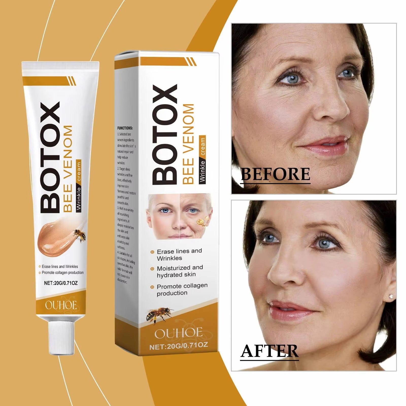 Botox Bee Venom Wrinkle Cream – Anti-Aging & Skin Firming Moisturizer