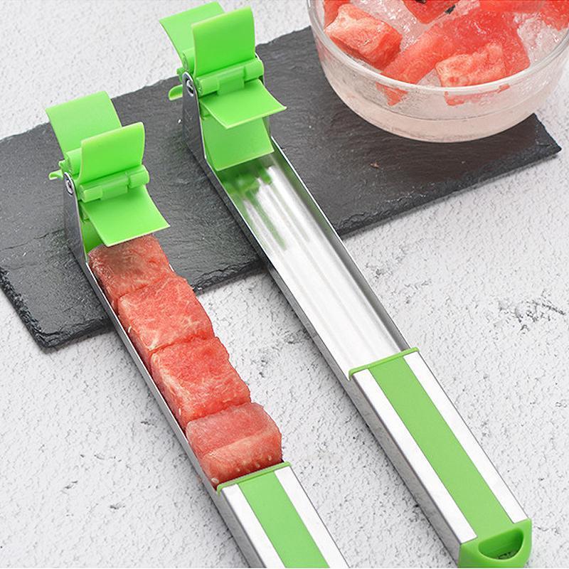 Windmill Watermelon Cube Cutter – Stainless Steel Watermelon Slicer Wheel Fruit Knife & Corer