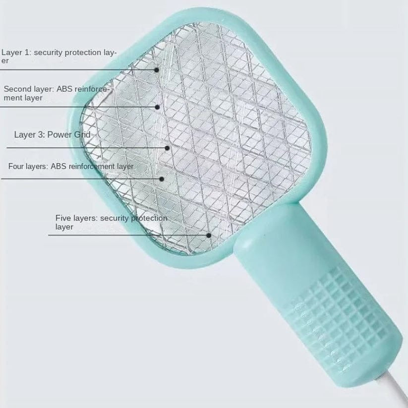 Mini USB Electric Mosquito Racket – Rechargeable Fly Swatter with UV Light & Sparking Action