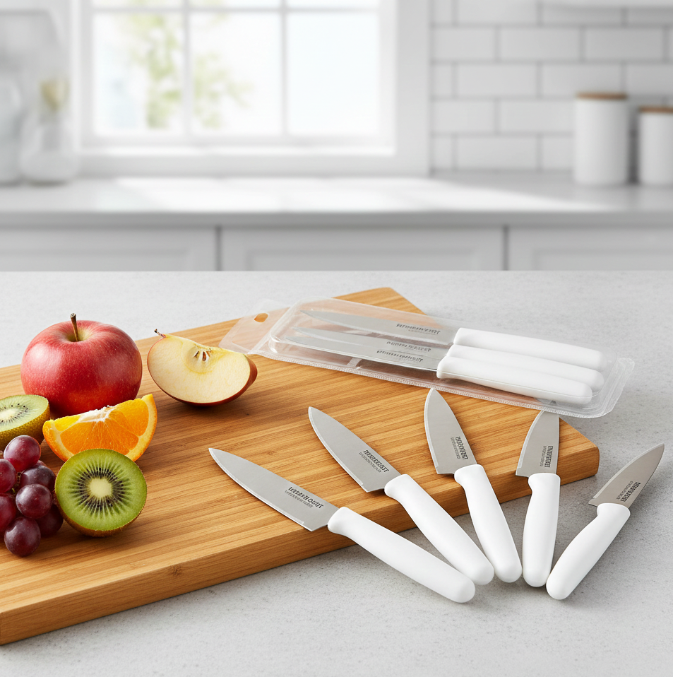 6-Piece Professional Stainless Steel Kitchen Knife Set – Sharp, Durable Blades with Comfortable Grip