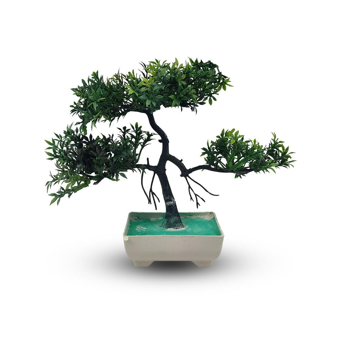 Green Artificial Bonsai Tree (1 Piece) – Decorative Bonsai for Home, Office & Bedroom