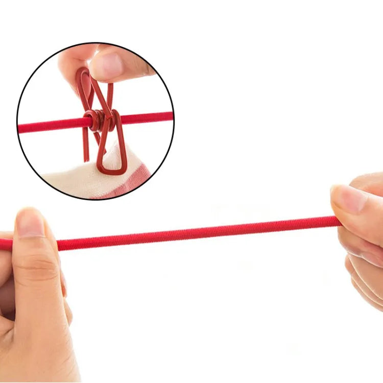 Clip & Hang Portable Clothesline – Elastic, Windproof & Eco-Friendly for Travel & Home Use