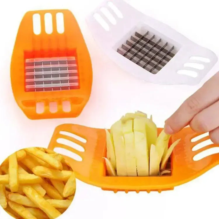 Multifunctional Potato Cutter & French Fry Maker – Stainless Steel Vegetable & Fruit Slicer with 36-Blade Grid (Random Color)